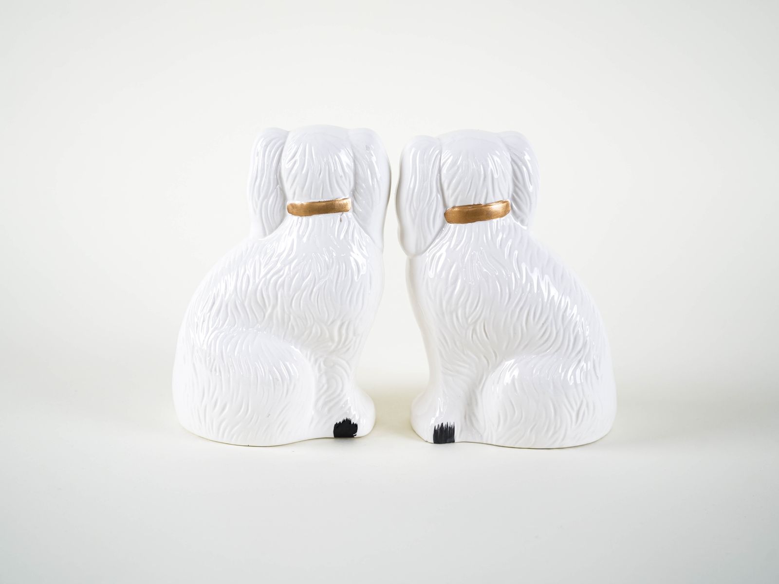 photo furniture Ceramic Dog Figurines, English Style, 1970s, Made In England