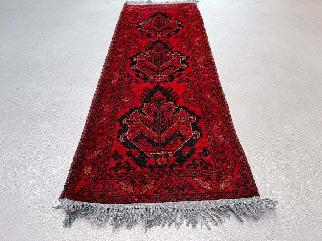 Afghan Runner Narrow 150x50 Cm, Vintage Turkoman Ersari Rug 2532 photo furniture