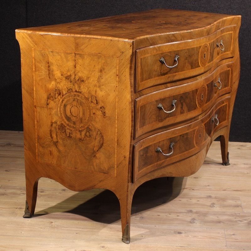 Commode napolitaine Louis XV d'époque XVIIIe siècle photo 6500.0