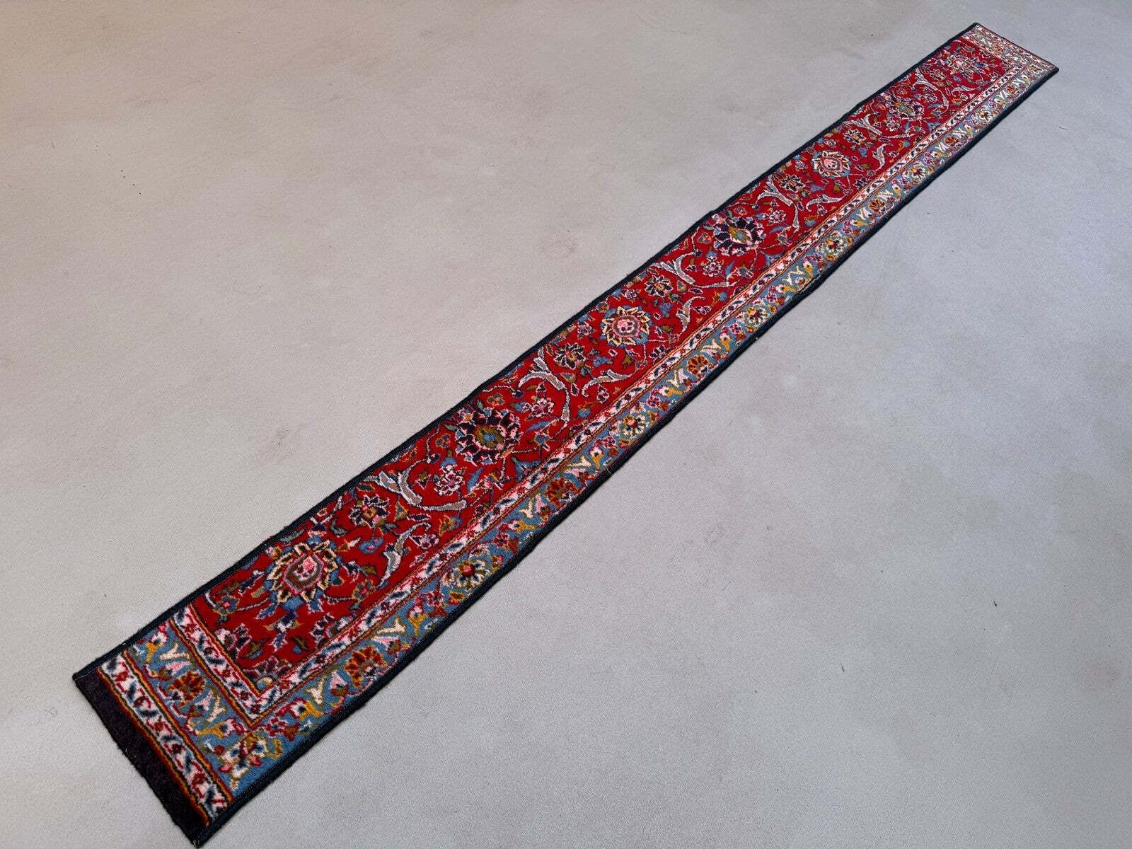 Tribal Narrow Runner 295x30 Cm Wool Vintage Hallway Rug, Red 2534 photo vintage