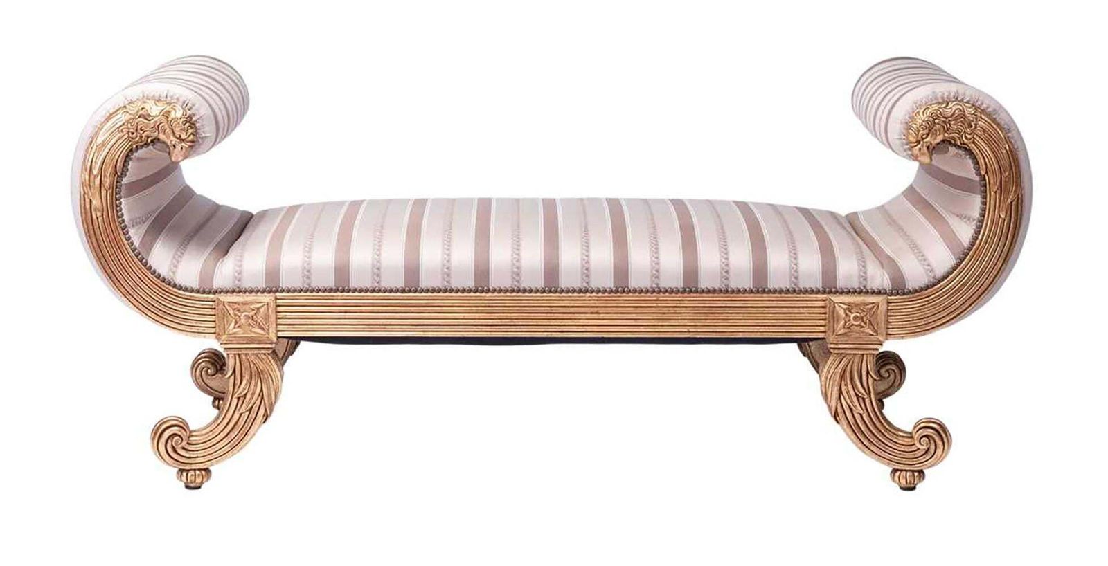 Fine Empire Style Giltwood Window Seat Banquette By Charles Emile Moinat photo vintage