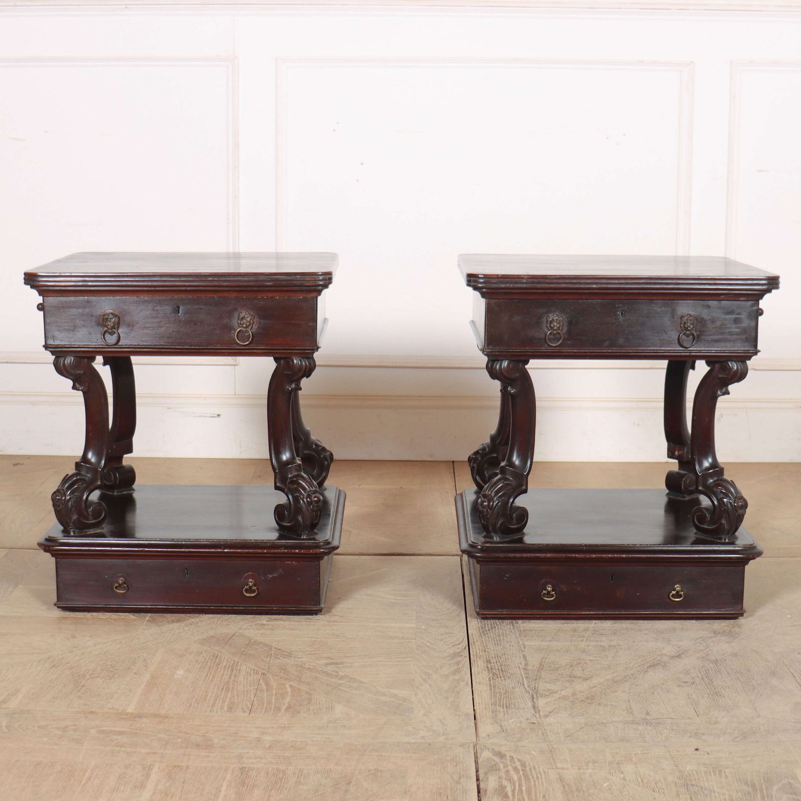 Pair Of Irish Bedside Tables, 1800s