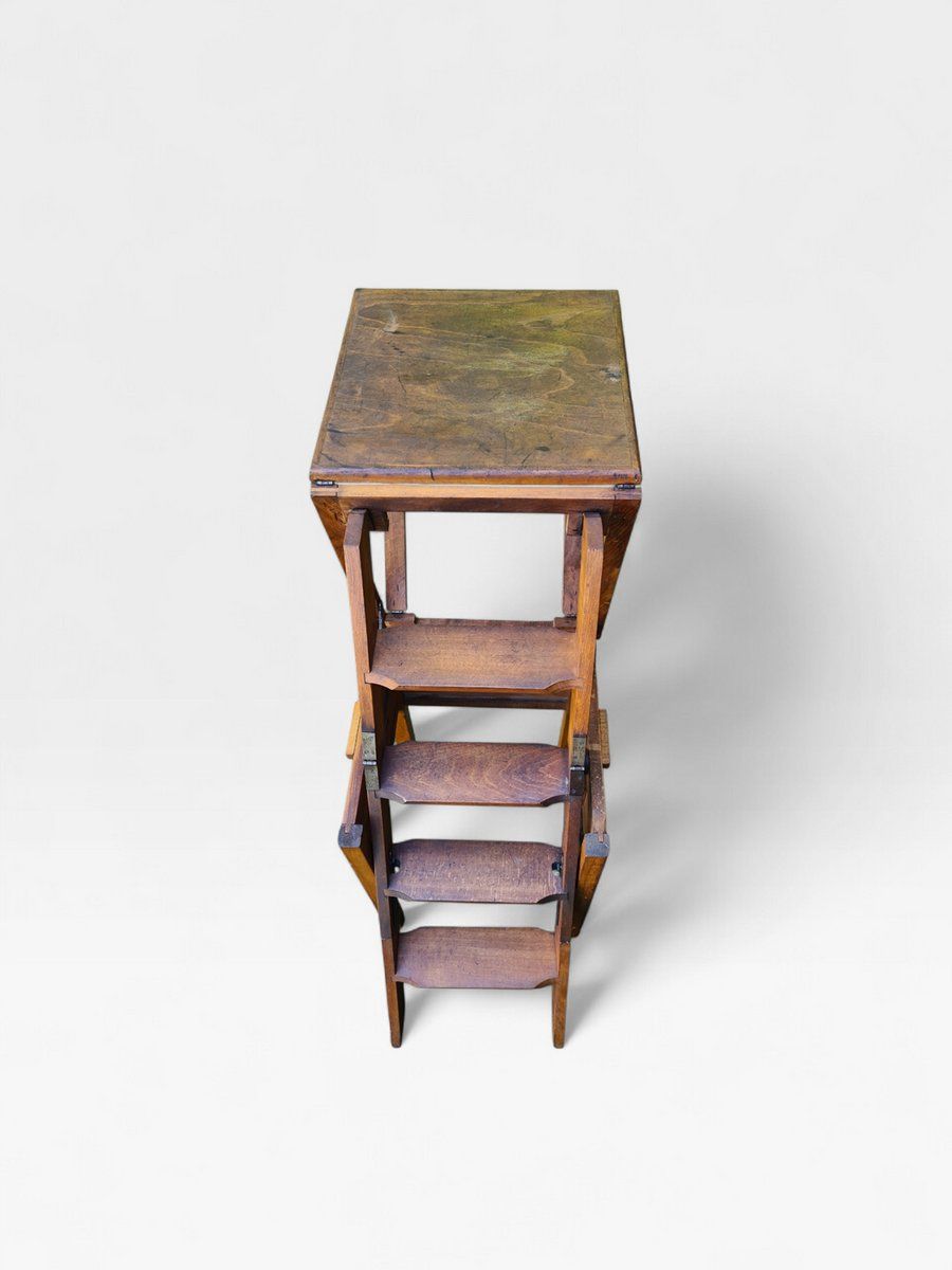 Wooden Step Stool With Ladder, 1960s photo buy