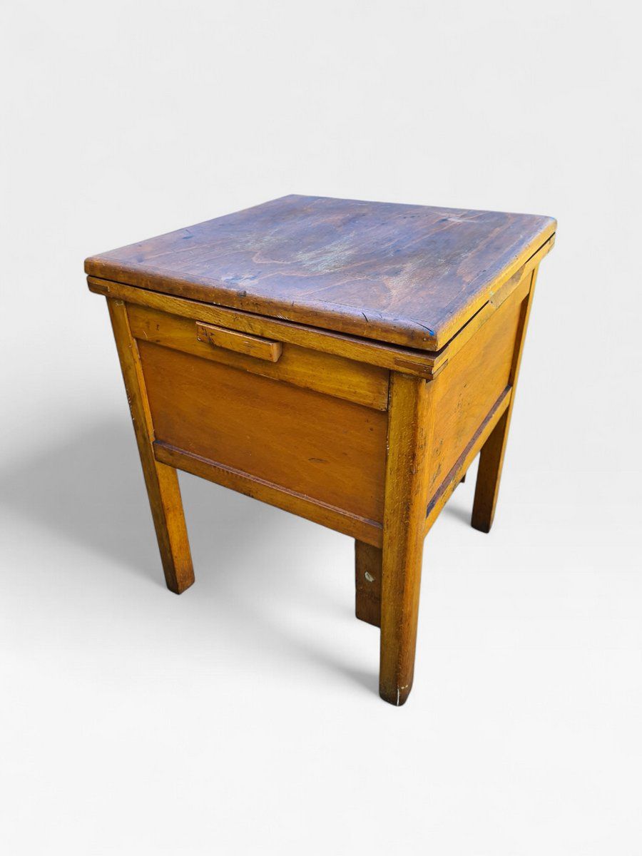 photo for sale Wooden Step Stool With Ladder, 1960s
