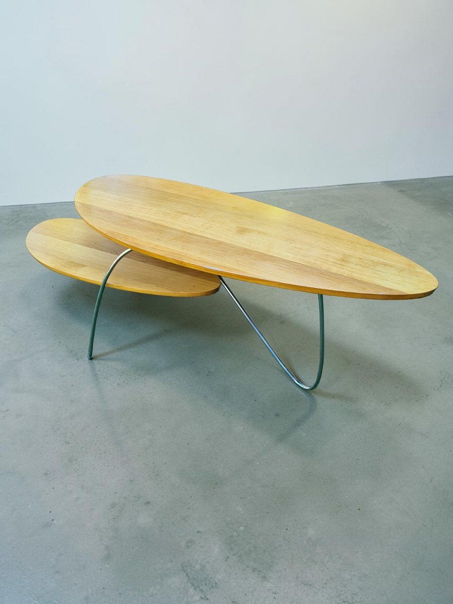 Modern Coffee Table In Wood And Steel, 1980s photo furniture