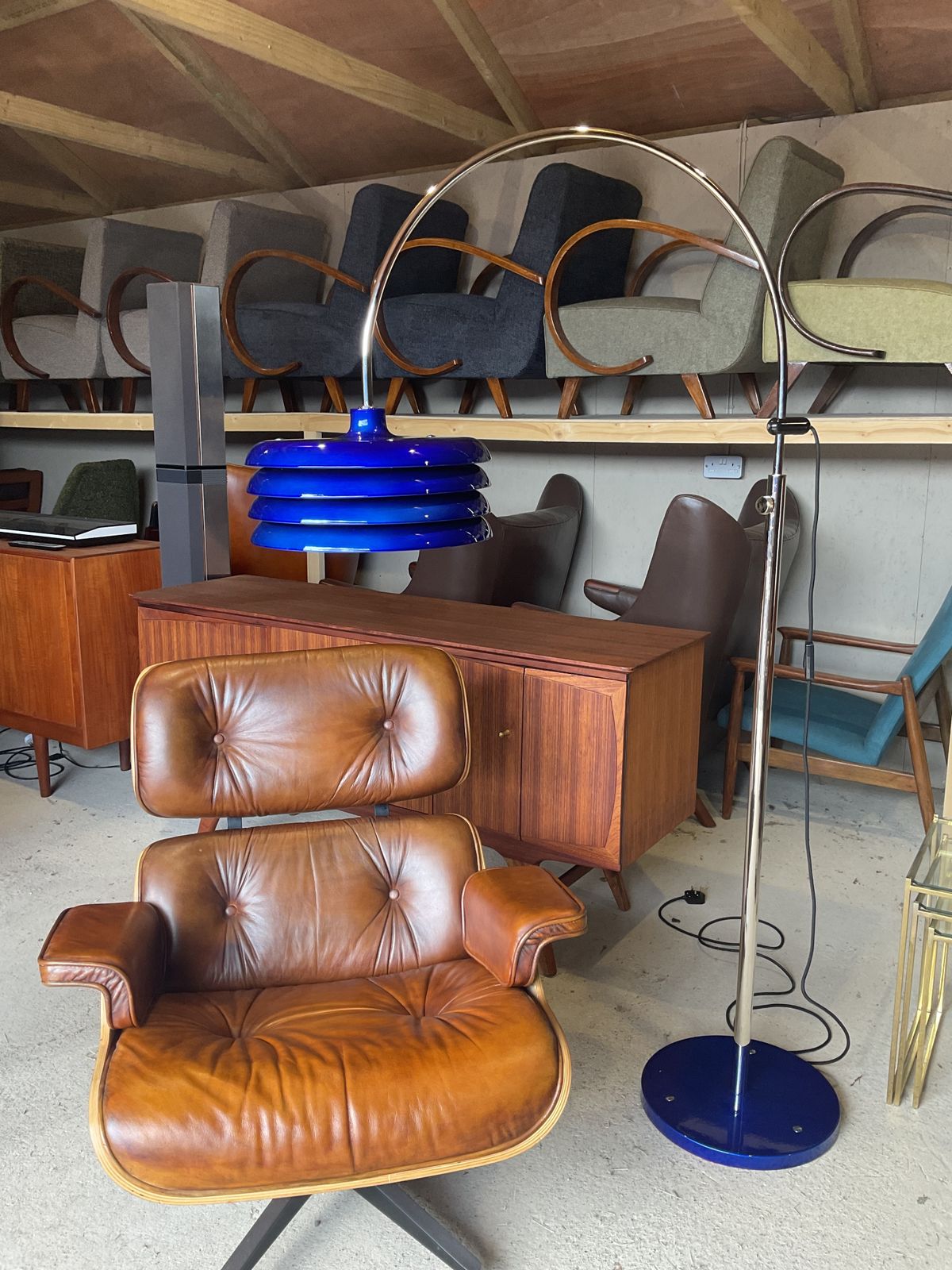 Bauhaus Mid Century Floor Lamp & Desk Lamp By Tamás Borsfay 1970s photo Lighting