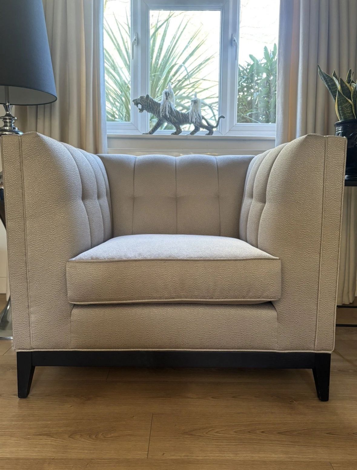 Stunning Alexander Armchair With Fabric 'Element Biscuit'   Rrp £3400