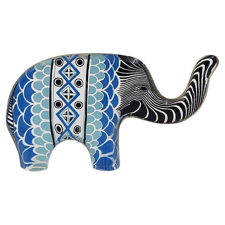 Abraham Palatnik Brazil Mid Century Lucite Acrylic Elephant Op Art Sculpture