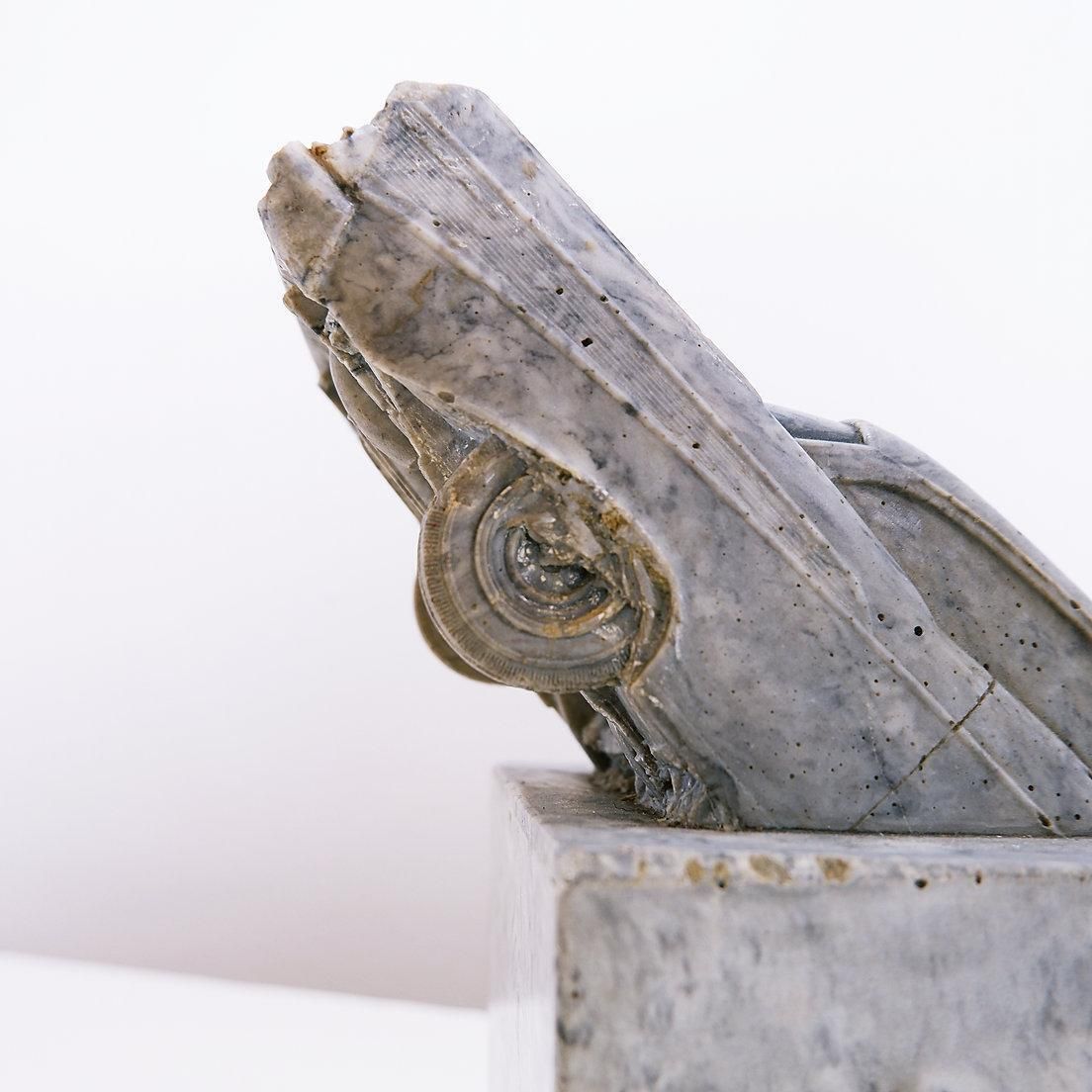 Cast Resin Sculpture "La Mort De L'automobile" Of The Work Of Fernand Flausch photo for sale