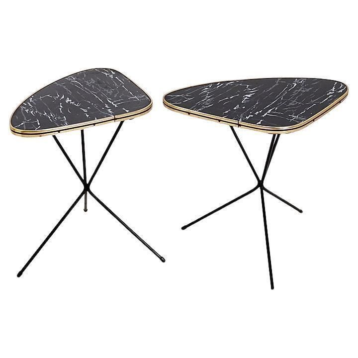 Pair Of Atomic Expo Tripod Tables From Erdal, 1950s