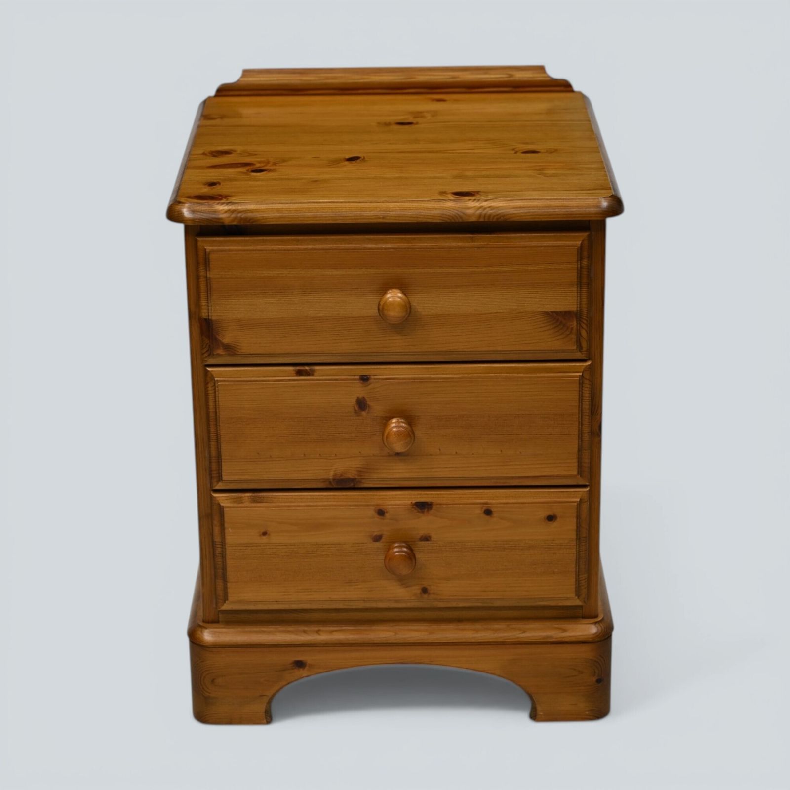 Ducal Bedside Chest Of Drawers Knotted Pine On Castors Free Uk Delivery photo furniture