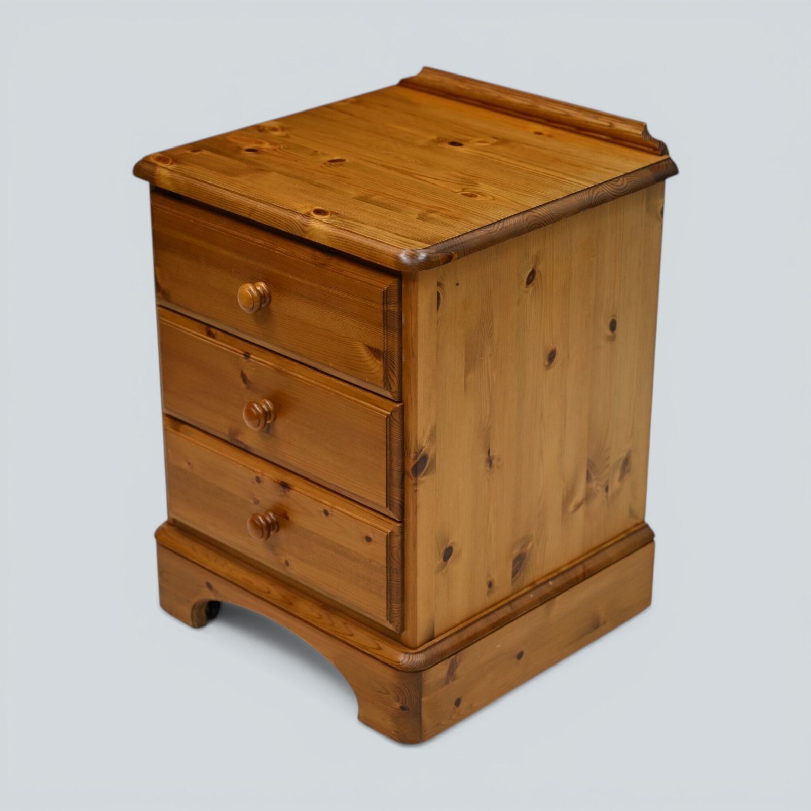 Ducal Bedside Chest Of Drawers Knotted Pine On Castors Free Uk Delivery photo for sale