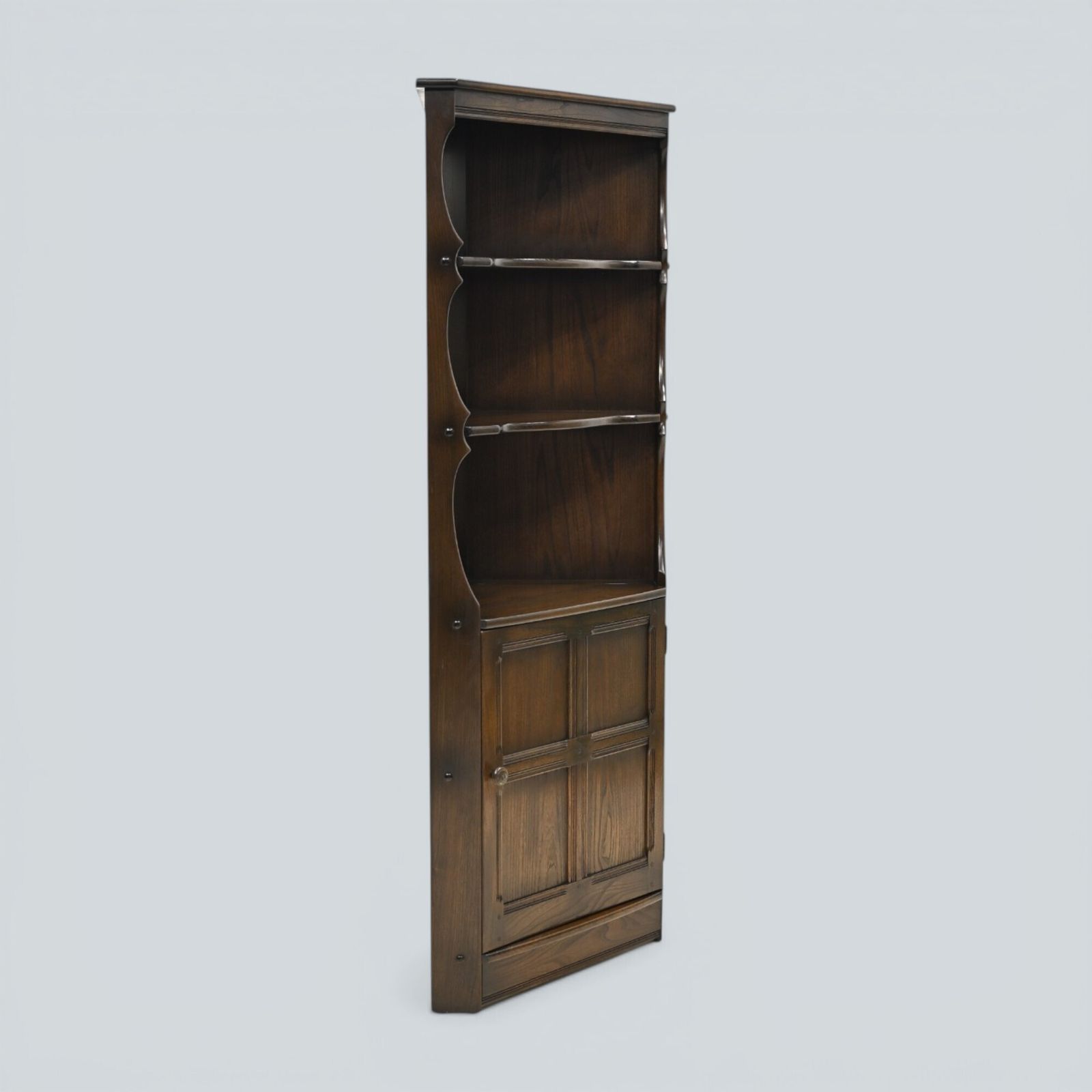 Ercol Elm Corner Cabinet Display Unit Exc Free Uk Delivery photo vintage