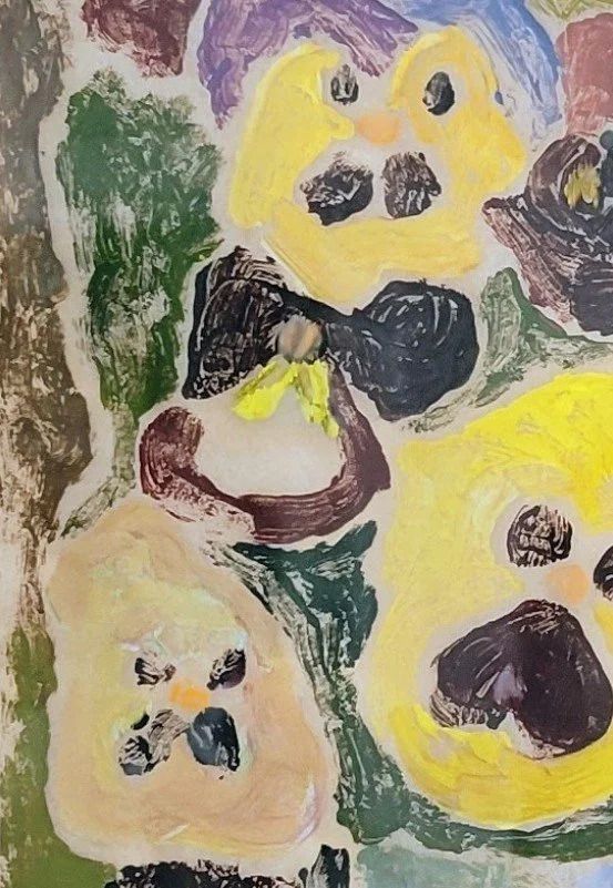 Pansies Original Mid  Century Monotype By Eric Cederberg photo buy