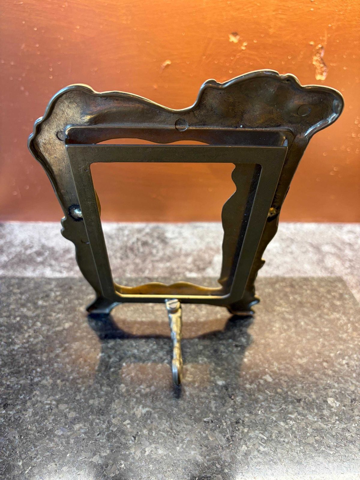 photo furniture Antique Art Nouveau Brass Lady Picture Frame