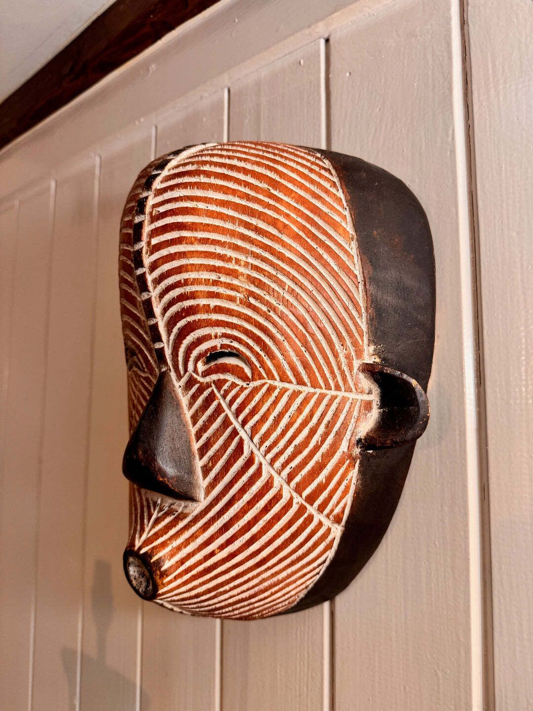Hand Carved Songye Kifwebe Mask From The Democratic Republic Of The Congo. photo for sale