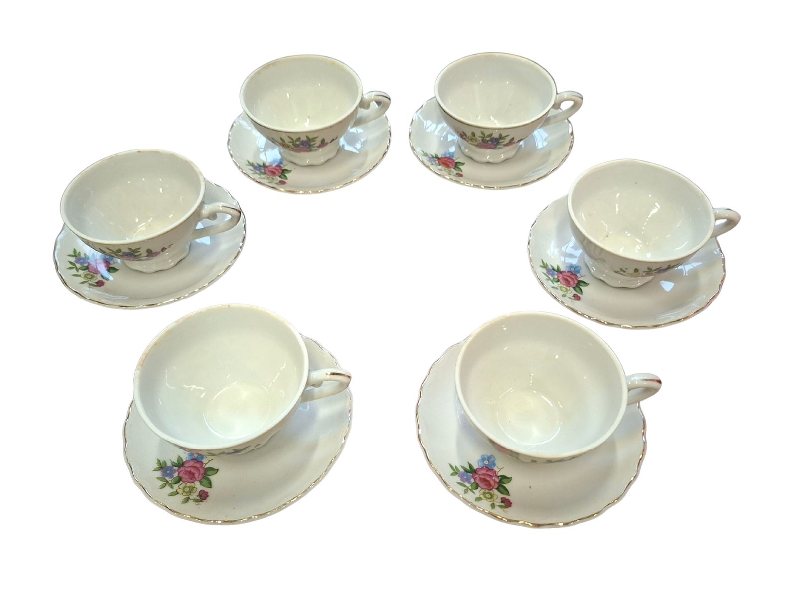 Set 6 Tazzine Da Collezione In Porcellana Giapponese Vintage – Anni '50 photo Home Decor
