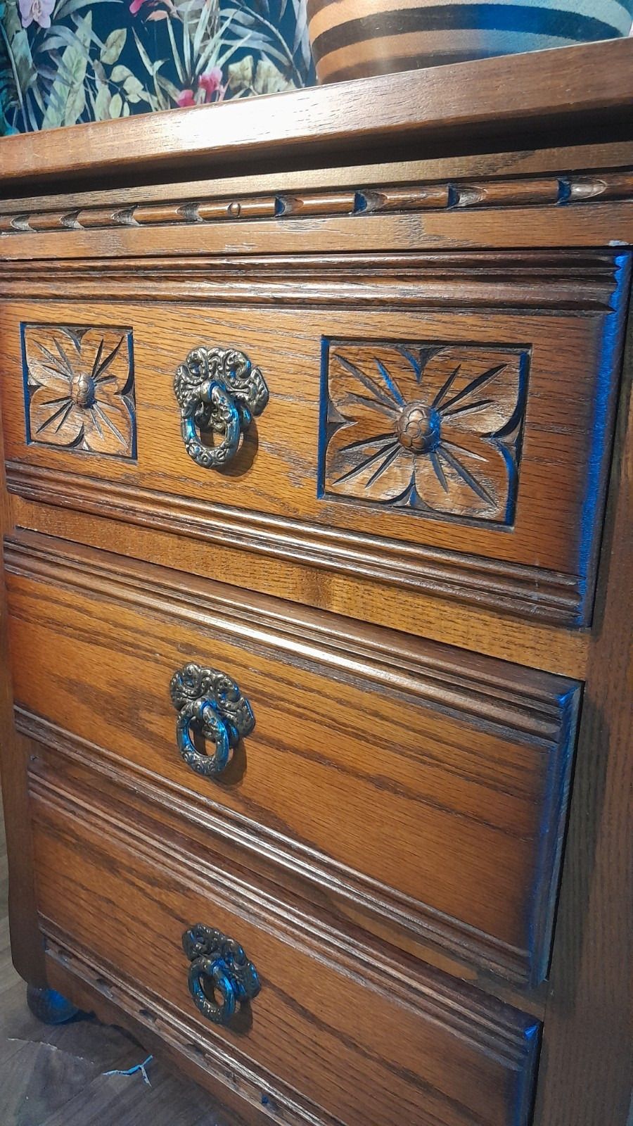 Old Charm 3 Drawer Chest Of Drawers/Lamp Table/Bedside Tables photo for sale