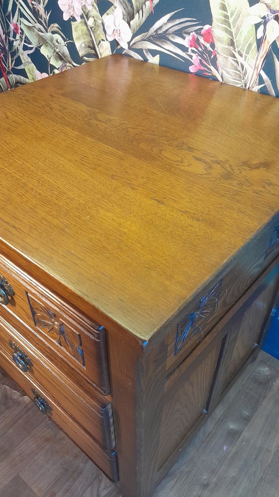 Old Charm 3 Drawer Chest Of Drawers/Lamp Table/Bedside Tables photo vinterior