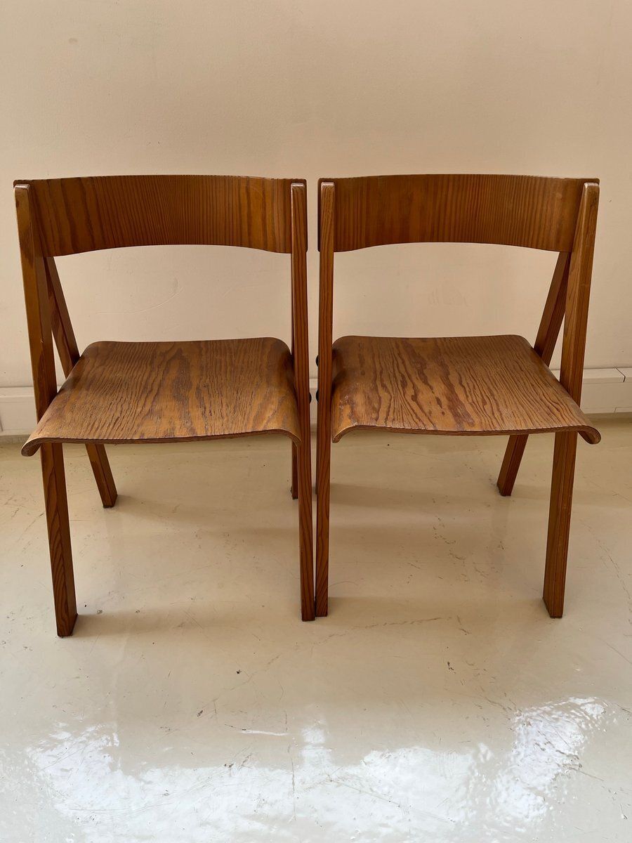 Wooden Chairs By Martins Machado, 1980s, Set Of 2 photo Furniture