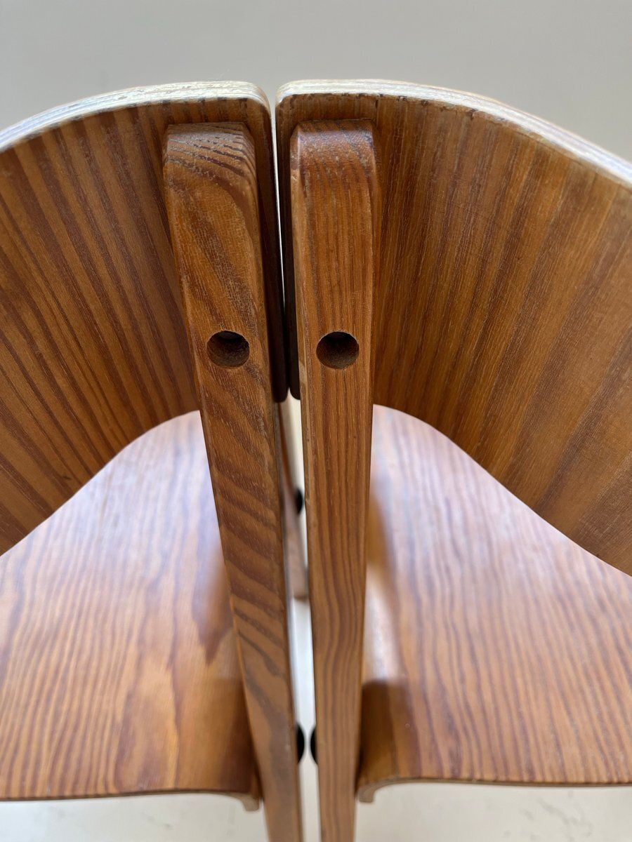 Wooden Chairs By Martins Machado, 1980s, Set Of 2 photo buy