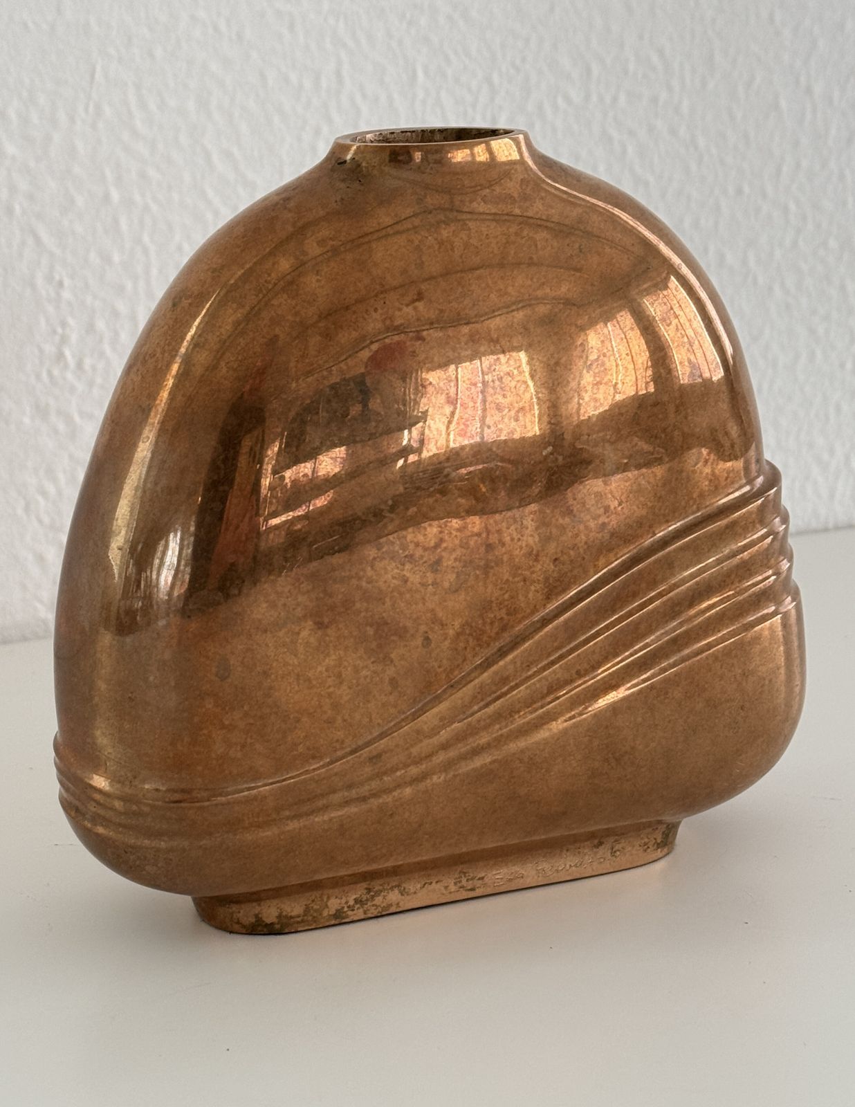 Esa Fedrigolli Signed Bronze Vase, Italy, 1970s photo furniture