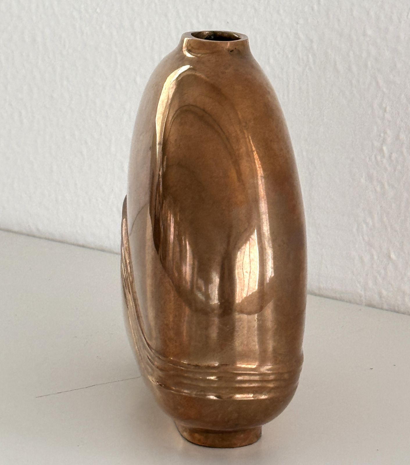 Esa Fedrigolli Signed Bronze Vase, Italy, 1970s photo vinterior
