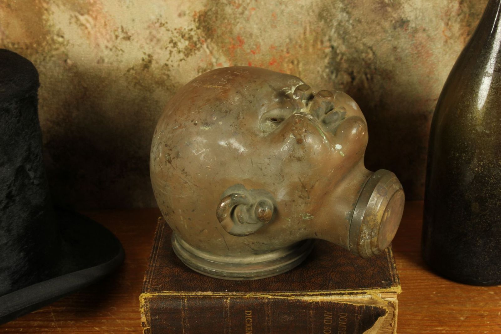 Vintage Doll Head Mould. Large French Copper Master Suzie. Bella Perpignon. photo for sale