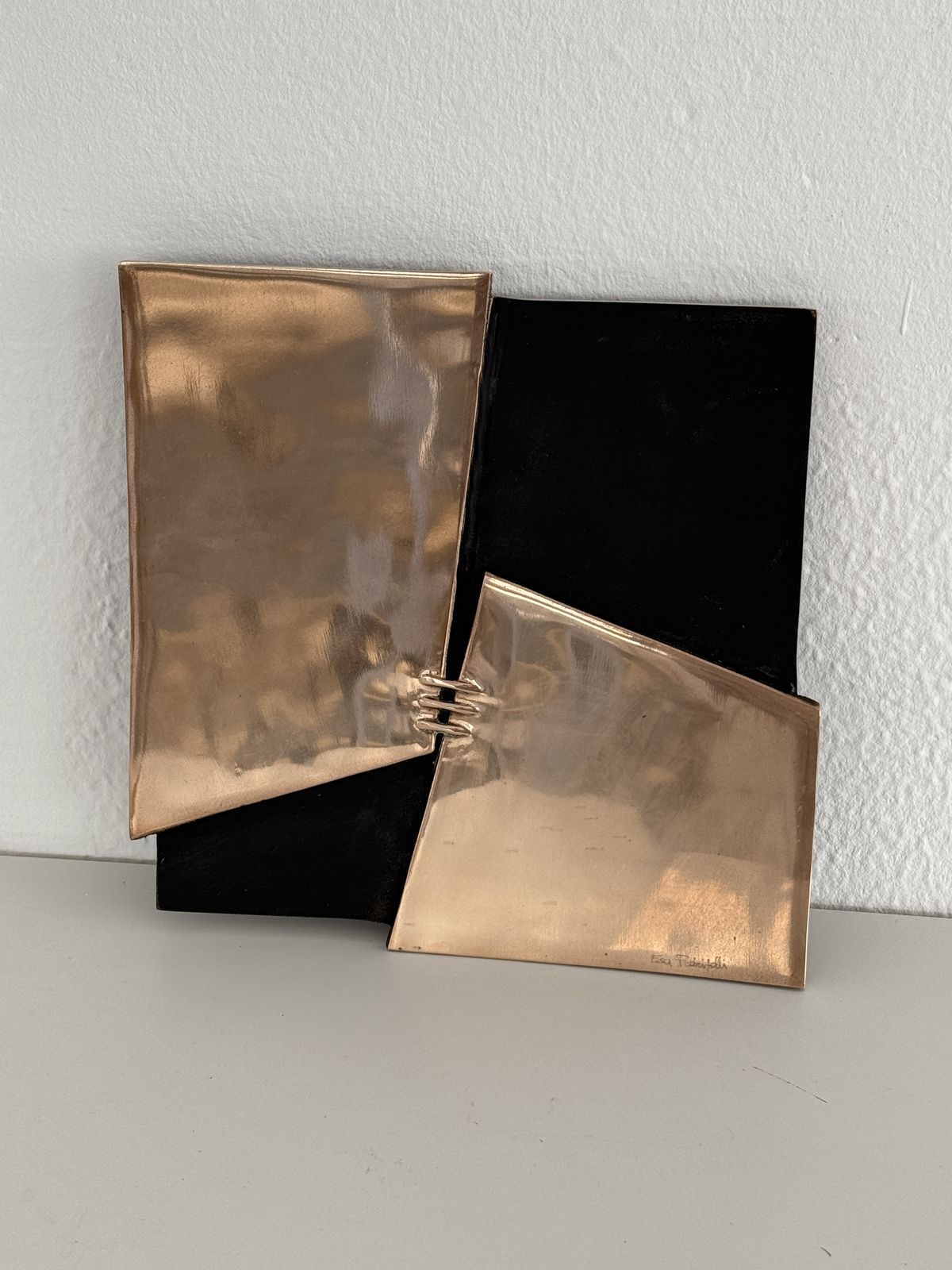 Esa Fedrigolli Signed Bronze Centerpiece, Italy, 1970s photo Home Decor