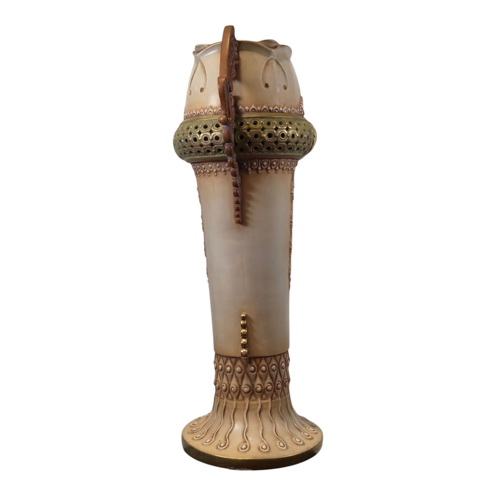 Monumental “Amphora” Turn Teplitz Art Nouveau Pottery Vase, C. 1895–1910 photo furniture