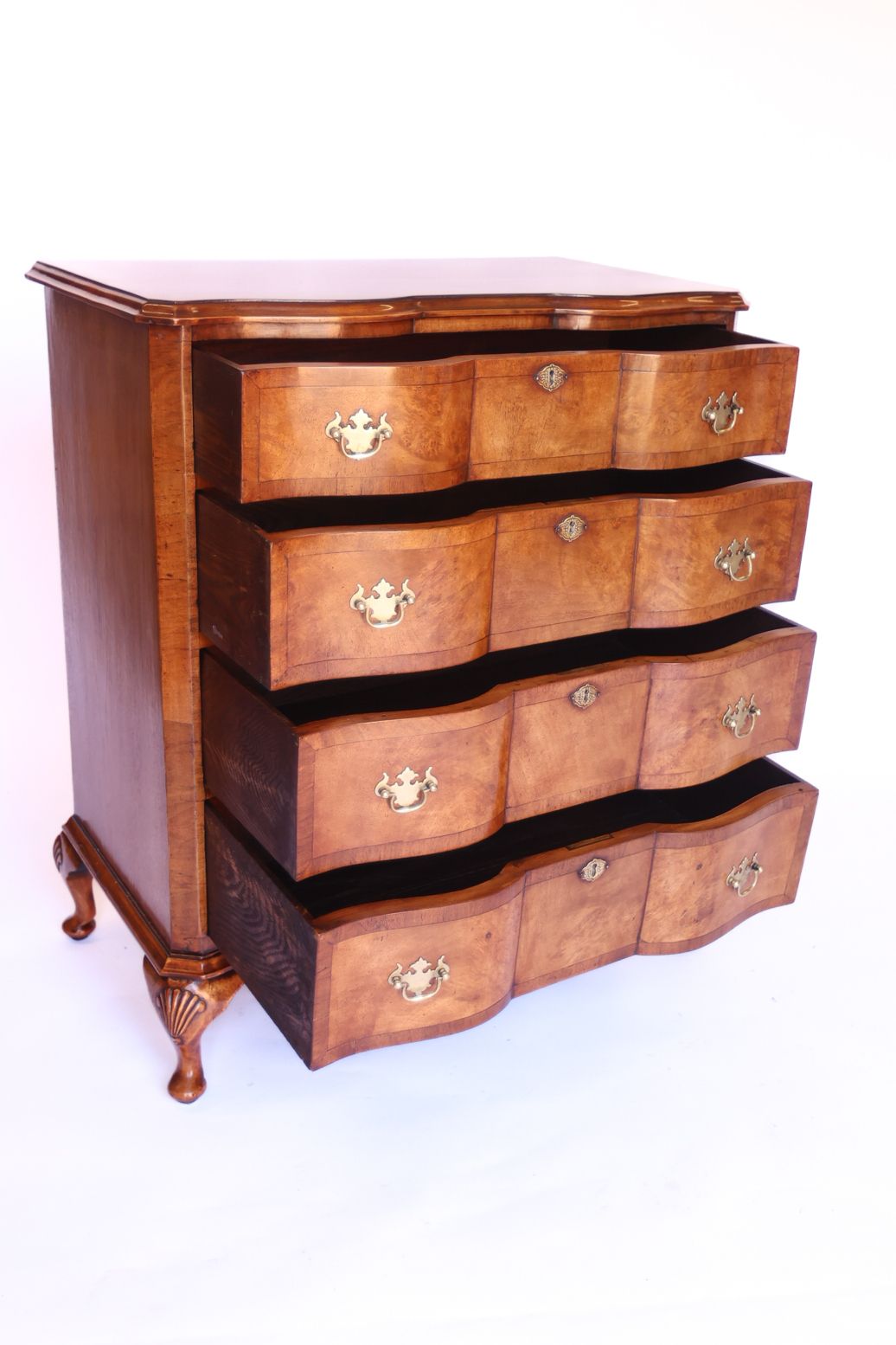 Georgian Revival Walnut 4 Drawer Chest 1920s photo Furniture