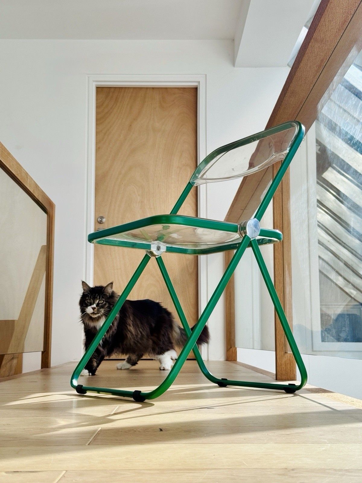 photo buy 1960s Green Plia Folding Chair By Giancarlo Piretti Anonima Castelli A/F
