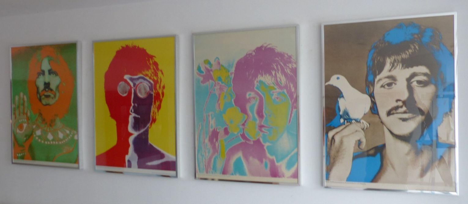 Set Four Original 1967 Richard Avedon Look Magazine Beatles Posters Vgc / Framed