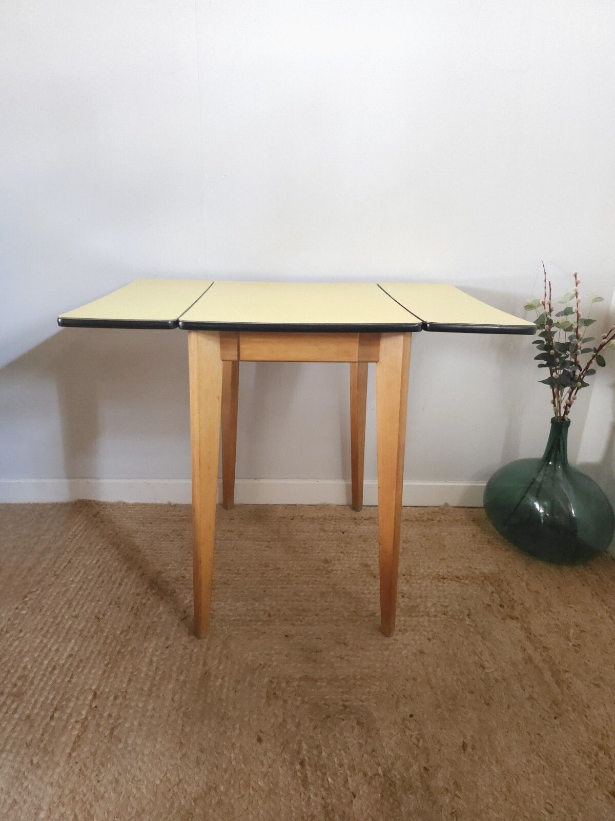 Retro Formica Dining Table 1960s Legate Yellow Mid Century Gd Cond Delivery