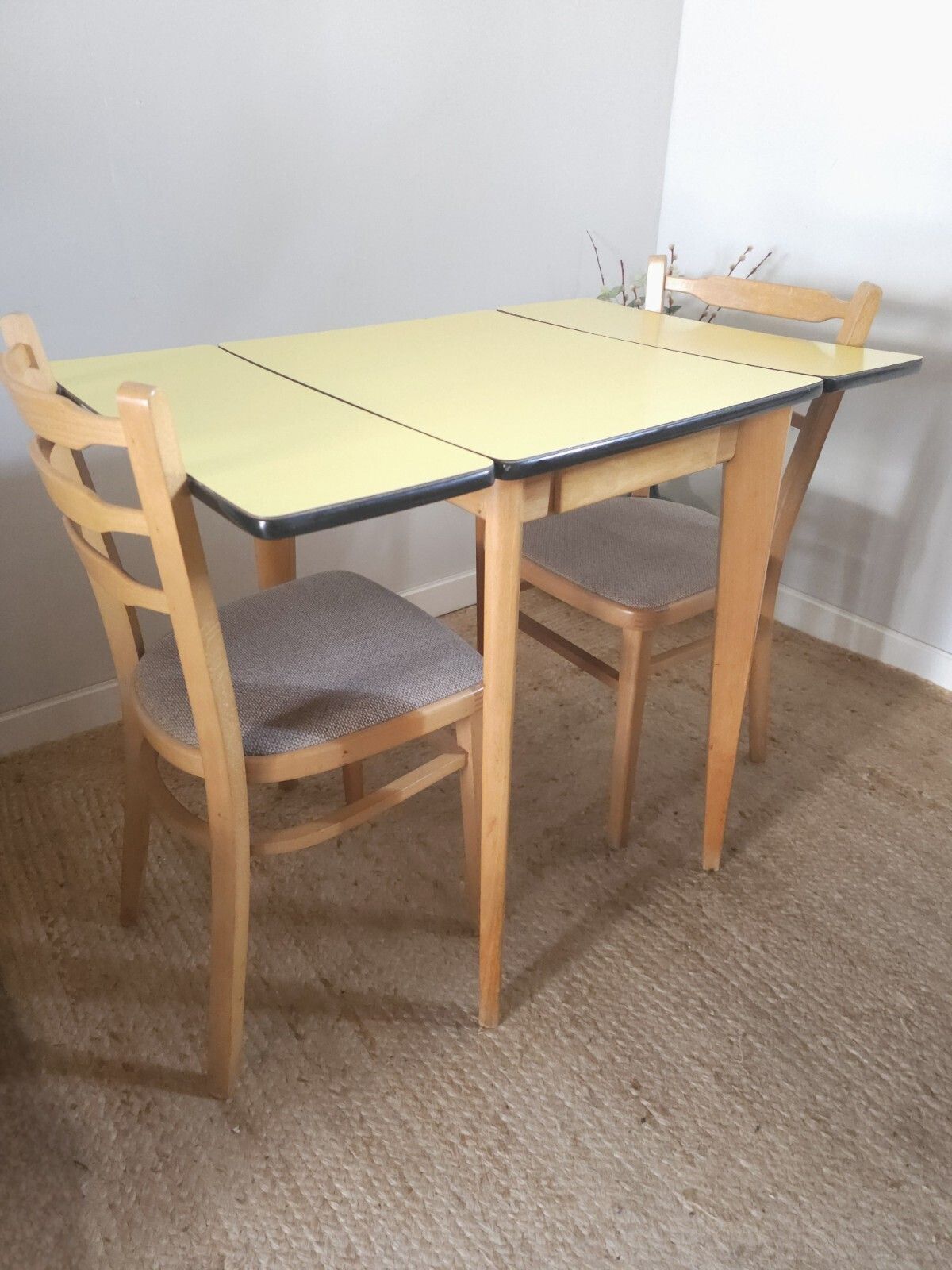 Retro Formica Dining Table 1960s Legate Yellow Mid Century Gd Cond Delivery photo buy