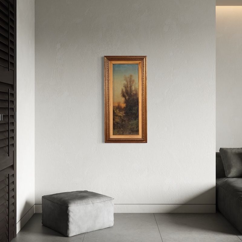 Tableau italien, paysage forestier signé Marko, XIXe siècle photo 1450.0