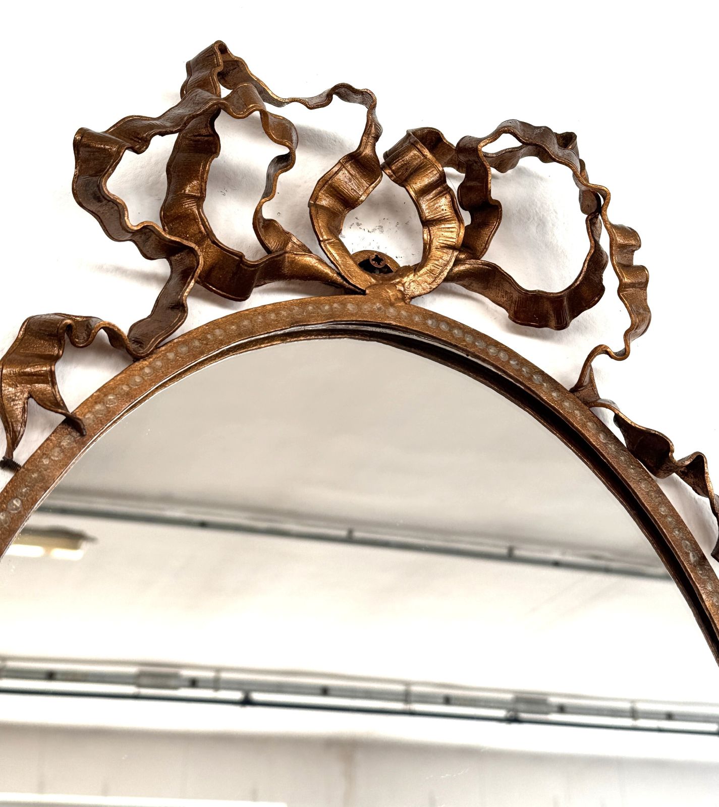 Pair Of Italian Midcentury Wrought Iron Wall Mirrors, 1950s photo buy