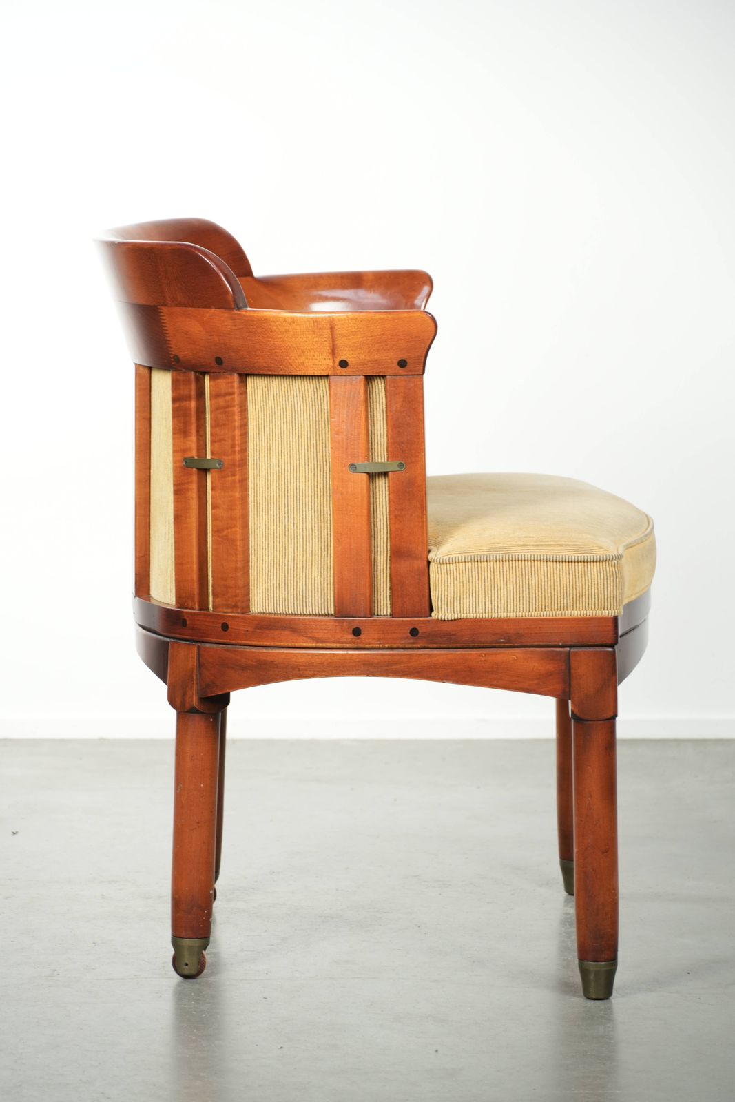 Beautiful Schuitema Design Occasional/Desk/Dining Chair From The Shaker Series, With A Wooden Frame And Luxurious Yellow Fabric Upholstery. photo for sale