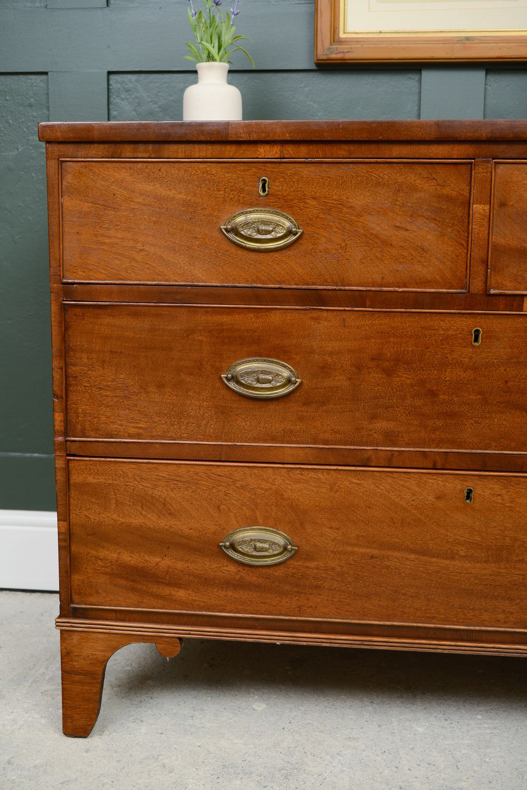 photo for sale Georgian Mahogany Chest Of Drawers   2 Over 2