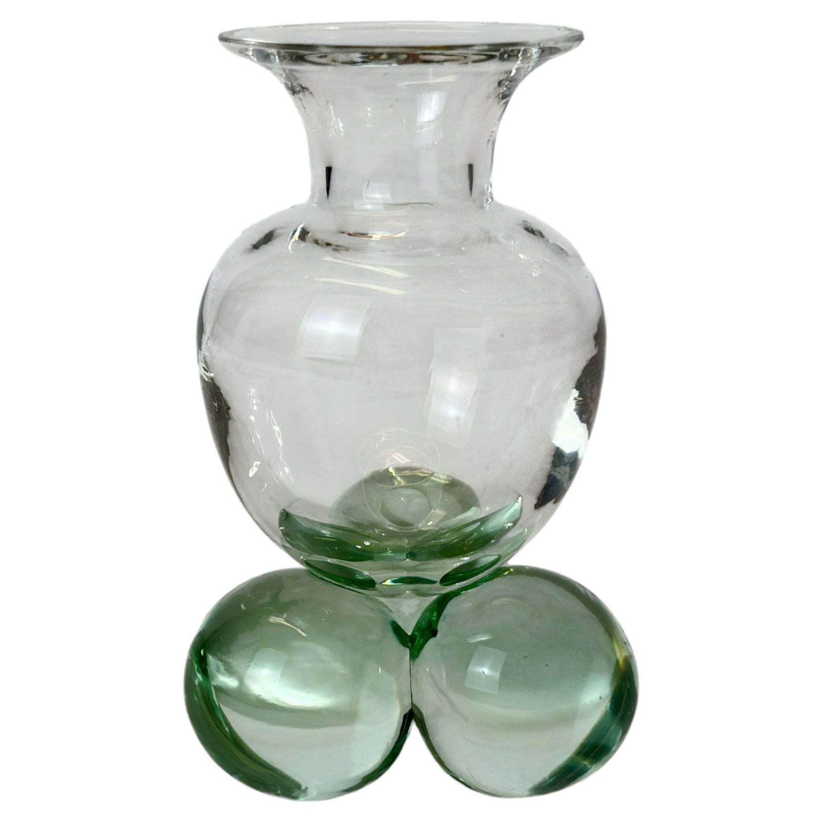 Harrach Soap Bubble Bud Vase, Antique Bohemian Czech Glass, Circa 1900