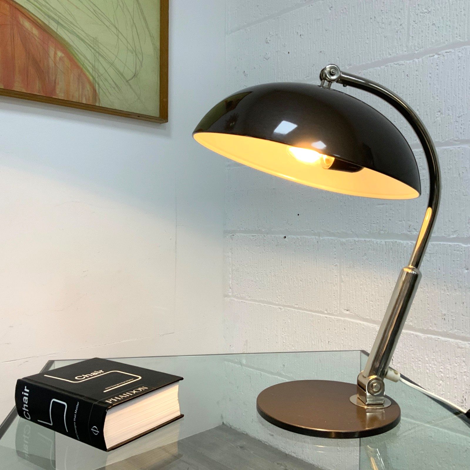 photo furniture Hala Zeist Model 144 Desk Lamp By H Busquet 1950s Bauhaus