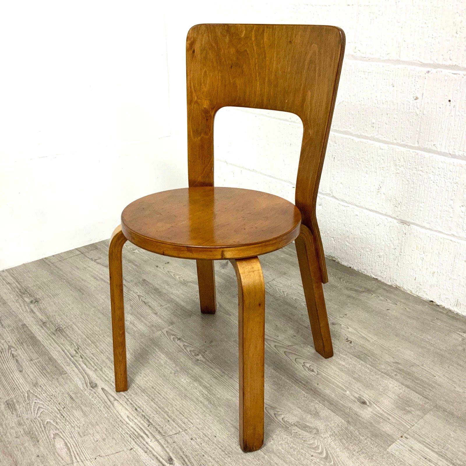photo for sale A Set Of 4 Original “Finmar” Alvar Aalto Model 66 Dining Chairs 1930s Artek
