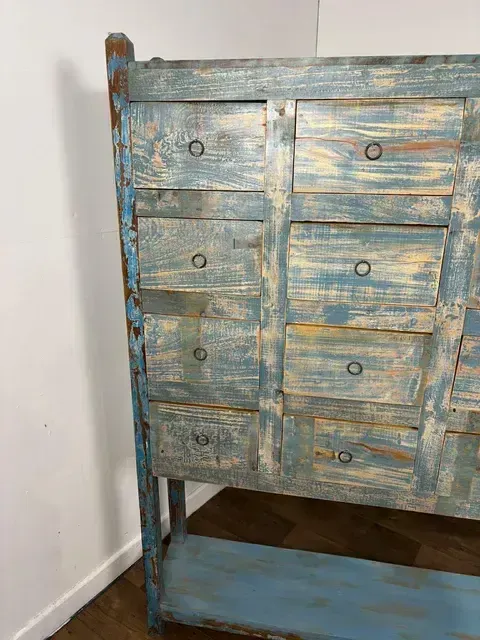Large Rustic 16 Drawer Reclaimed Wooden Unit photo 1199.0