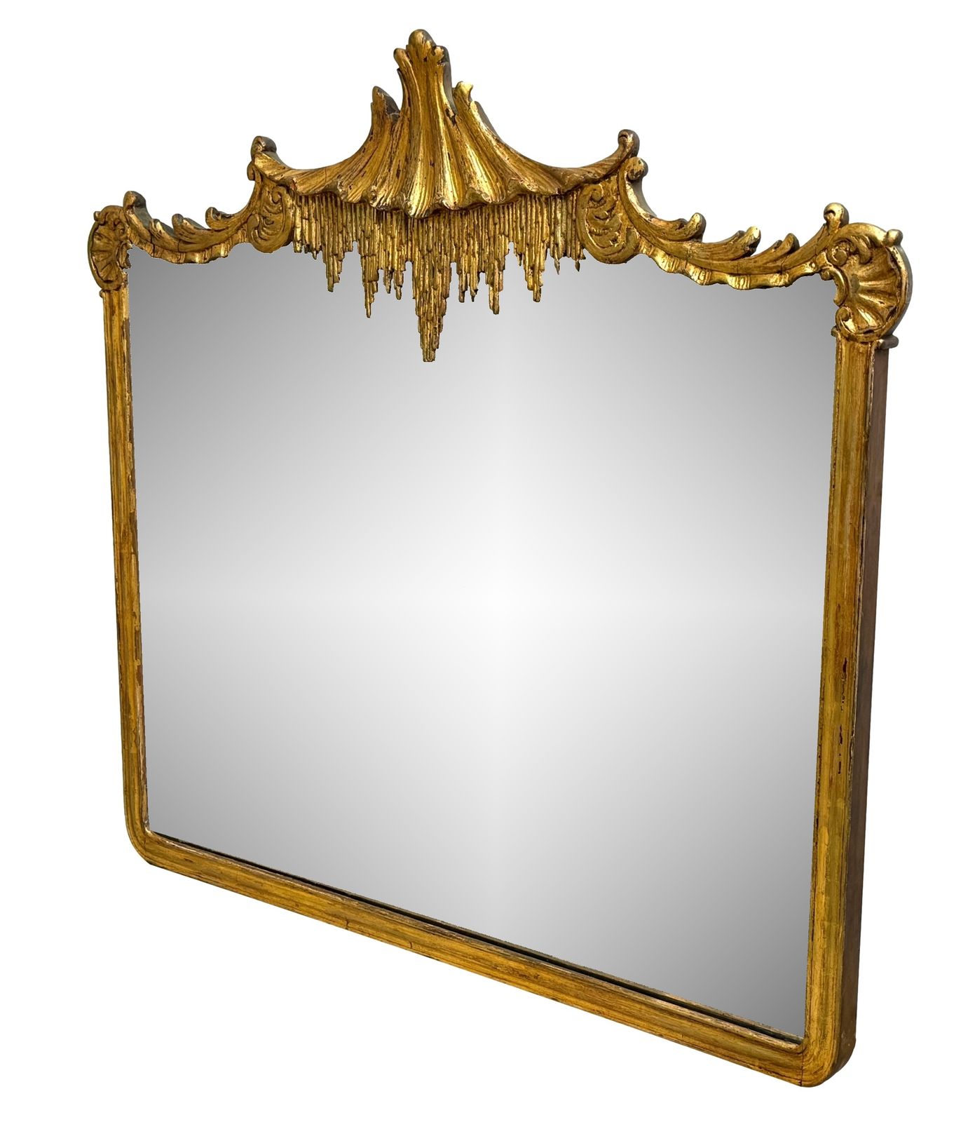 Miroir mural en bois doré et gesso sculpté, fin du XIXe siècle (Angleterre, vers 1880)