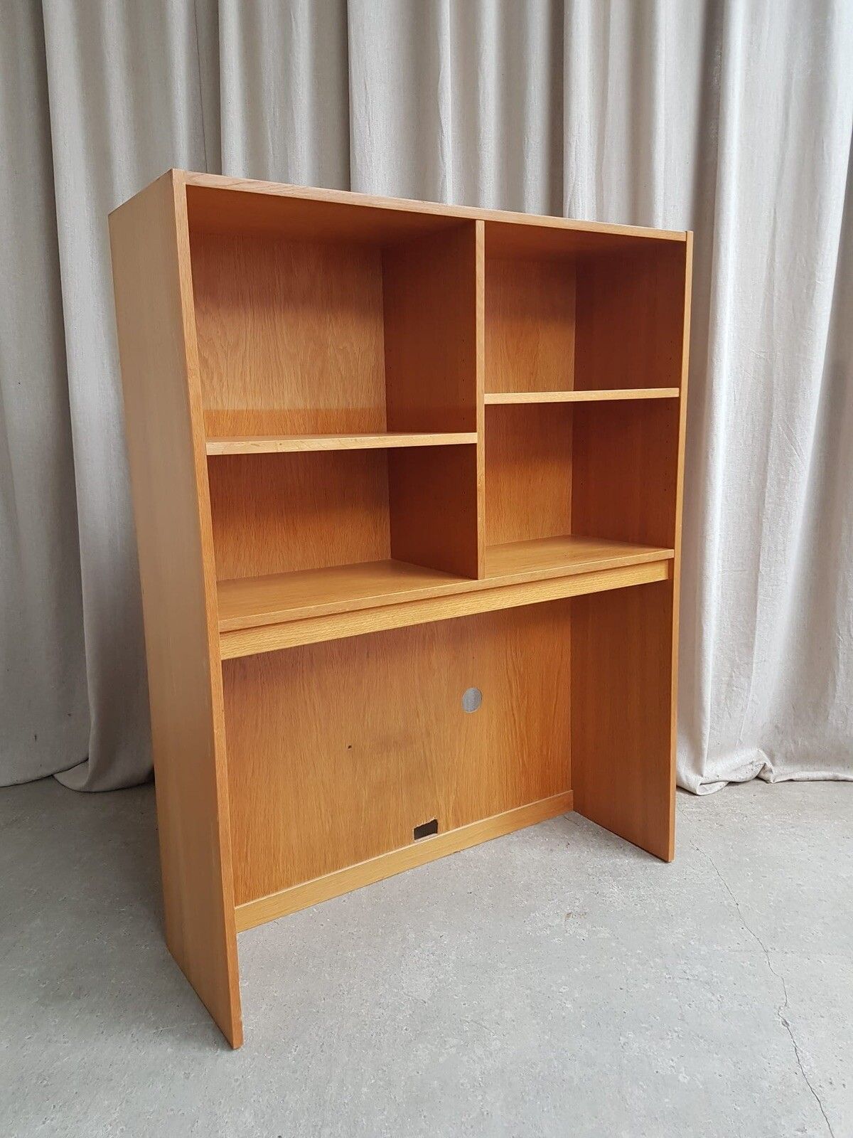 Vtg Mid Century Danish Oak Bookcase Shelving Wall Unit Retro Scandi R470 photo Furniture