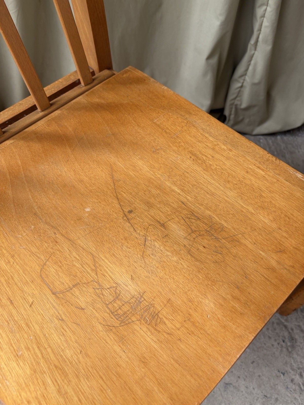 Vtg Mid Century 2 Pair Of Solid Beech Church Dining Chairs Scandi Danish R1181 photo vinterior