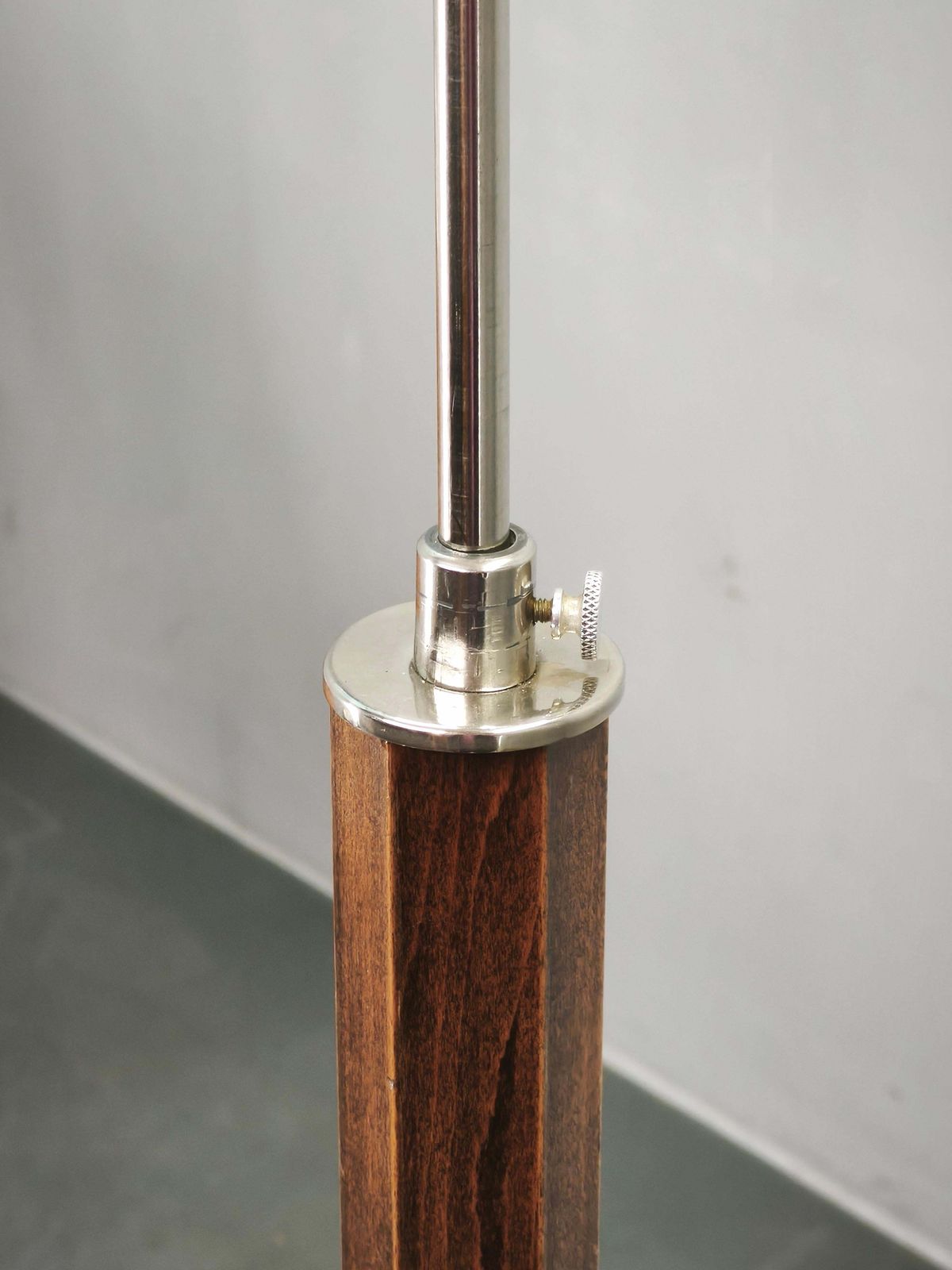 photo furniture Czech Art Deco Adjustable Floor Lamp With Table, 1930s