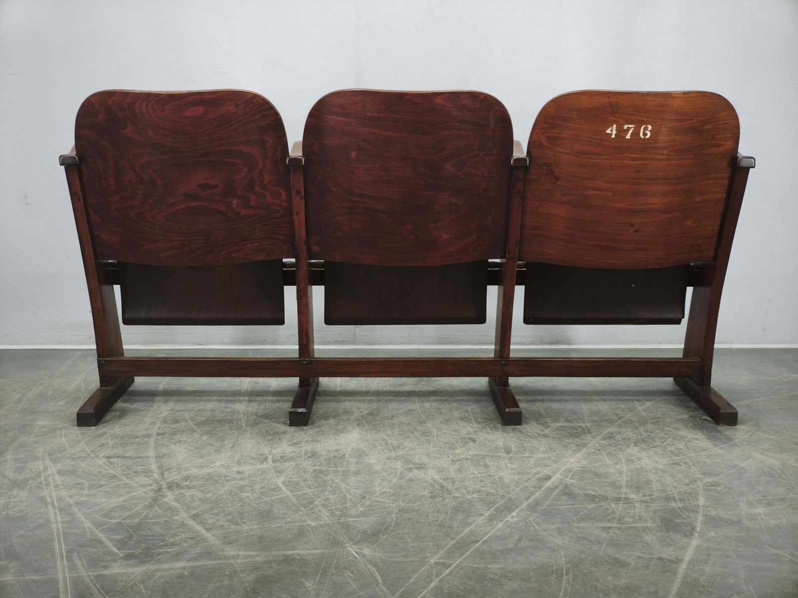 Rare 1920s Czechoslovak Three Seat Cinema Bench, Thonet Style photo Furniture