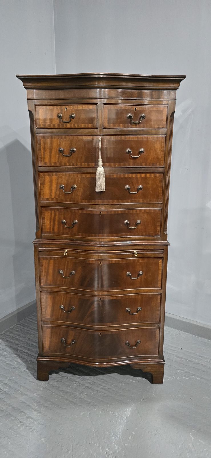 Very Good Mahogany Chest On Chest  Of Drawers Of Small Proportions photo furniture