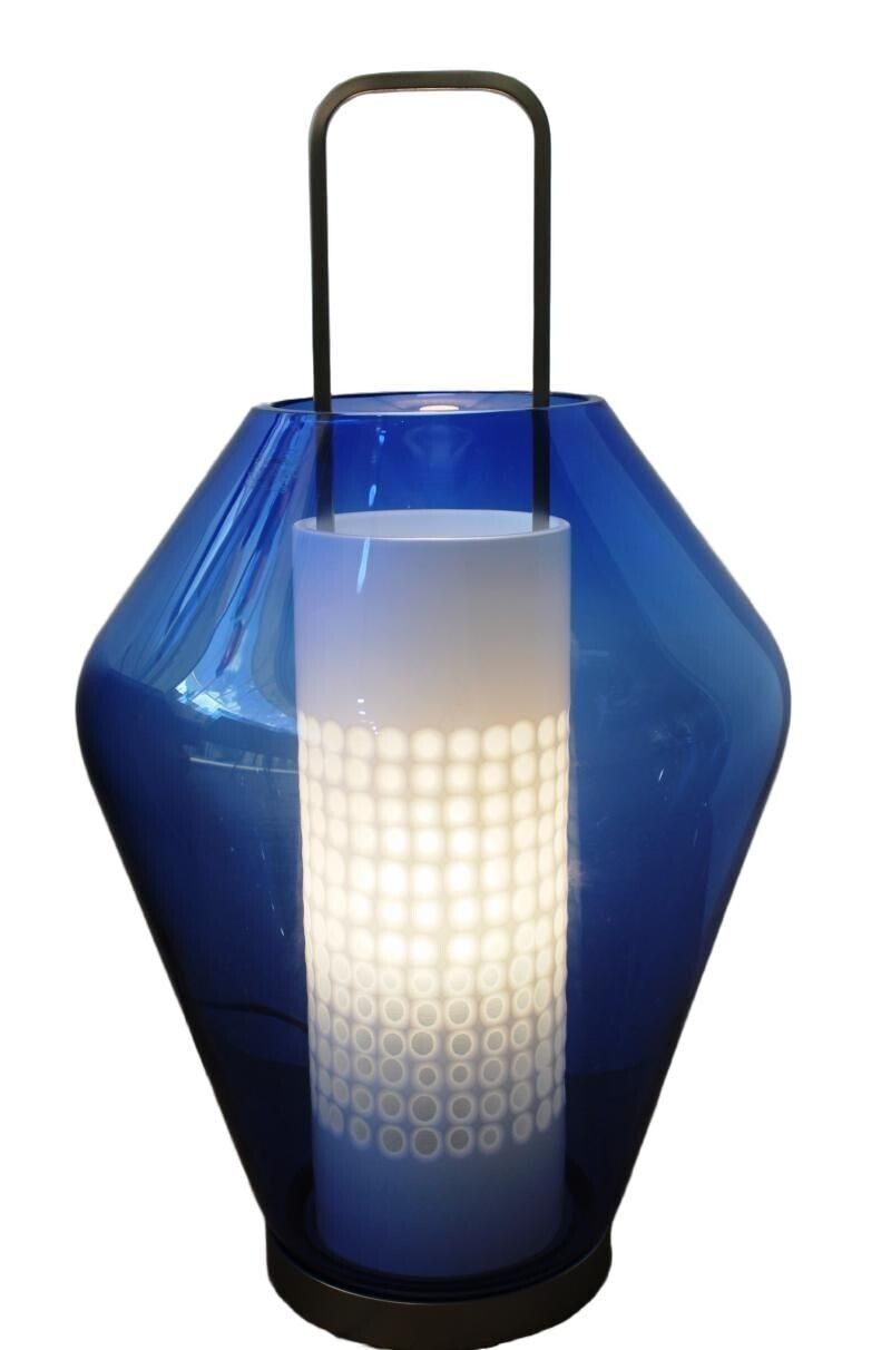 Barovier & Toso   Blue Lanterna Lamp By Barovier & Toso photo for sale